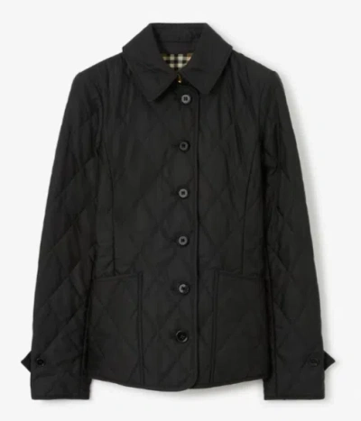 Pre-owned Burberry 8049866 Quilted Thermoregulated Jacket Black Small