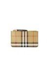 Burberry Checkered Pattern Wallet Gold-tone Hardware In Nude