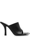 Burberry 80mm Duck High Leather Mules In Black