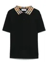 Burberry Vintage Check Polo Shirt In Black
