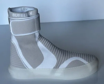 Pre-owned Burberry $850  Men's Vanilla Beige High-top Sneakers 10 Us (43 Eu) 8052334 It