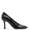 Burberry Glossy Leather Baby Pumps In Black