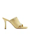 Burberry 85mm Decorative-zip Leather Sandals In Nude