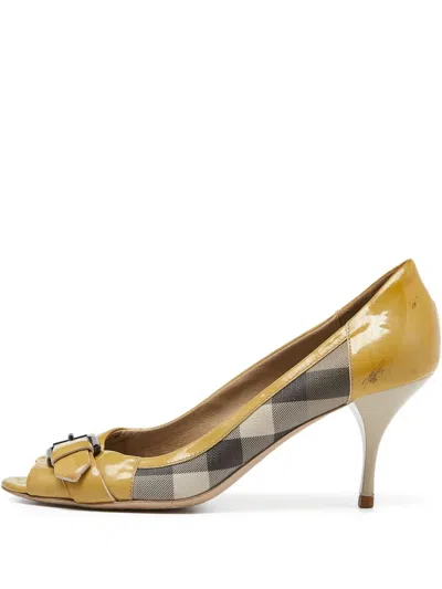 Pre-owned Burberry 85mm Leather Heeled Pumps