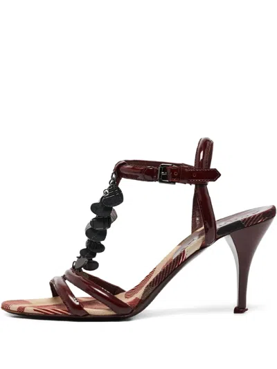 Pre-owned Burberry 85mm Patent-leather Sandals