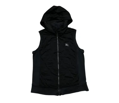 Pre-owned Burberry 90's  Golf Hoodie Vest Zipper In Black