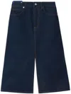 Burberry Japanese Front-slit Denim Midi Skirt
