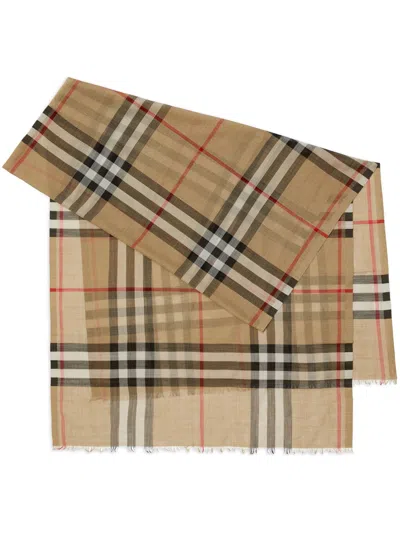 Burberry Check-print Scarf In Multicolor