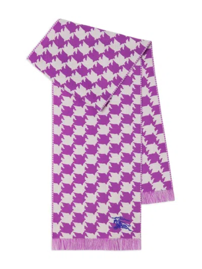 Burberry Kids' Houndstooth Scarf In 粉色