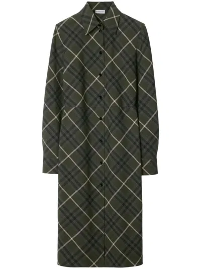 BURBERRY CHECK-PRINT SHIRT DRESS