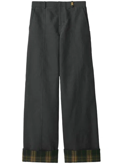 Burberry Ash Coloured Trousers With Lapels Women In Black