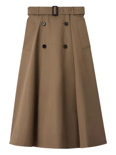 BURBERRY A-LINE MIDI SKIRT