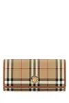 Burberry Check Folding Wallet In Archivebeige