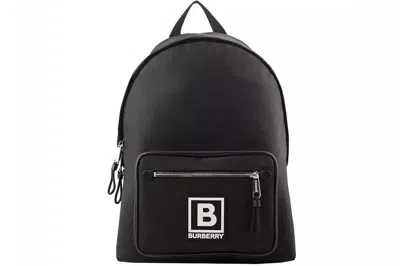 Pre-owned Burberry Abbeydale B Logo Backpack Black/white