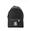 Burberry Abbeydale Branded Stamp Black Nylon Backpack Shoulder Bookbag In Black