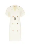 Burberry Waist Belted Short Sleeves Epaulettes Lapels