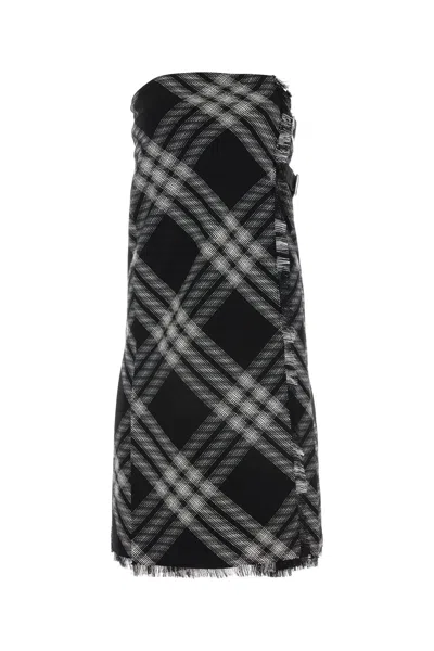 BURBERRY BURBERRY EMBROIDERED WOOL DRESS