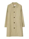 Burberry Cotton Trench Coat With Oversized Sleeves And In Beige