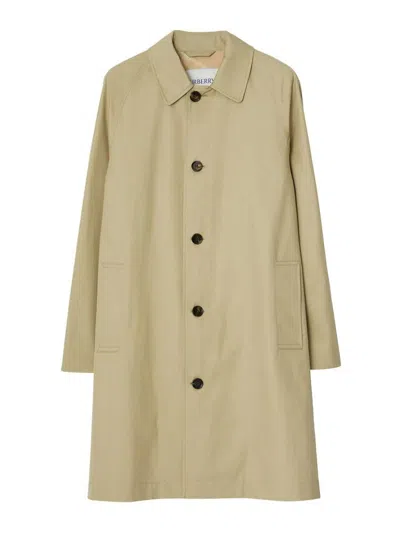 Burberry Beige Coat In Green