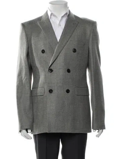 Pre-owned Burberry Abstract Check Blazer W/ Tags In Gray