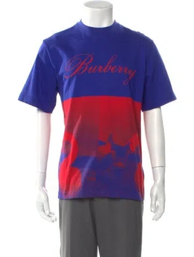 Pre-owned Burberry Abstract Check Crew Neck T-shirt W/ Tags In Multi