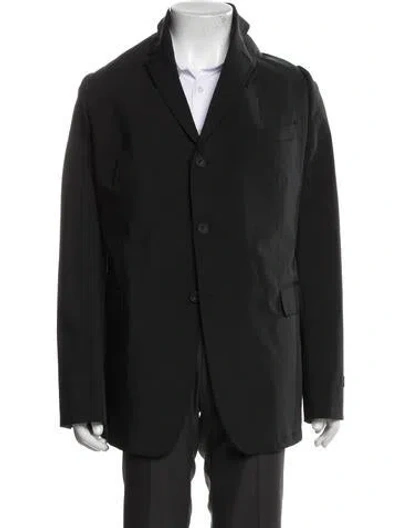 Pre-owned Burberry Abstract Check Overcoat In Black