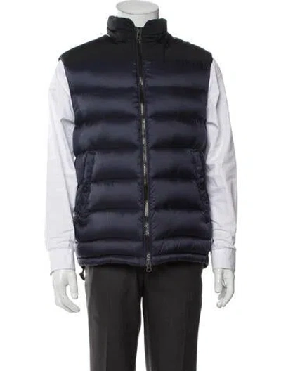 Pre-owned Burberry Abstract Check Vest In Blue