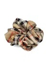 Burberry Check-print Silk Scrunchie In Sand Ip Check