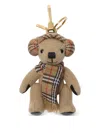 Burberry Checked Wool And Cashmere-blend And Gold-tone Bag Charm In Brown