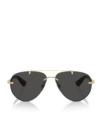Burberry Dark Grey Pilot Ladies Sunglasses Be3151 110987 60 In Metallic