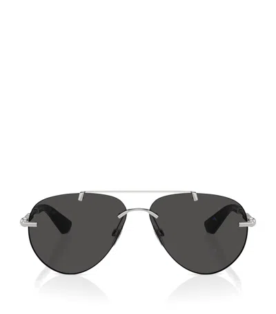 Burberry Acetate Be3151 Sunglasses In Silver
