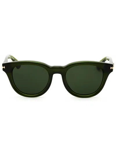 Burberry Acetate Round Unisex Sunglasses In Green