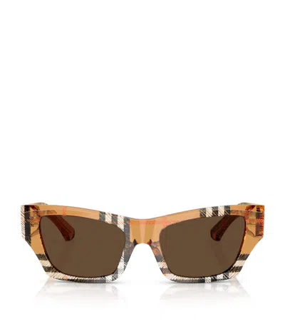 Burberry Be4441u Cat Eye Sunglasses In Dark Brown
