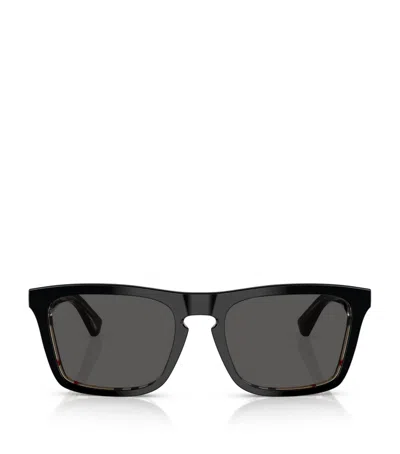Burberry Acetate Square Sunglasses In Black