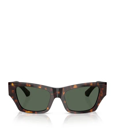 Burberry Acetate Square Sunglasses In Brown