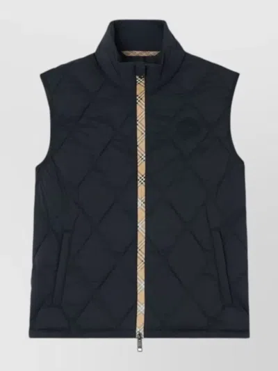 Burberry Packable Quilted Nylon Acresford Gilet In Blue