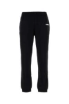 Burberry Black Pants With Elastic Waist And Logo Lettering On The Side In Cotton Man