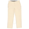 BURBERRY BURBERRY ADDISON WOOL SILK LINEN STRIPE DETAIL TAILORED TROUSERS