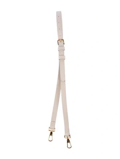 Pre-owned Burberry Adjustable Leather Purse Strap In Neutral