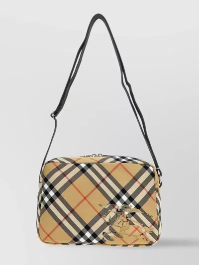 Burberry Adjustable Strap 'check' Pattern Crossbody Bag