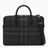 BURBERRY BURBERRY AINSWORTH SLIM CHARCOAL BRIEFCASE