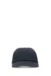 Burberry Cappello Da Baseball In Cotone Avio Donna In Magnetflood