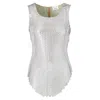 Burberry Alessia Sequin Tank Top In Silver Tone