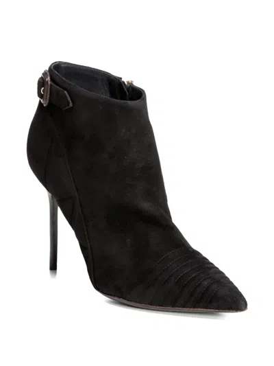 Burberry Alexandra Pointed-toe Ankle Boots In Black