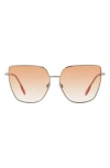 Burberry Alexis 61mm Gradient Irregular Sunglasses In Red