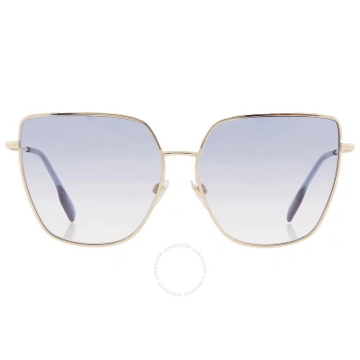 Burberry Alexis Blue Gradient Butterfly Ladies Sunglasses Be3143 110979 61 In Blue / Gold