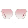 BURBERRY BURBERRY ALEXIS CLEAR GRADIENT PINK CAT EYE LADIES SUNGLASSES BE3143 10058D 61