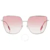 Burberry Alexis Clear Gradient Pink Cat Eye Ladies Sunglasses Be3143 10058d 61 In Pink