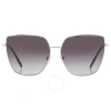 Burberry Alexis Grey Gradient Cat Eye Ladies Sunglasses Be3143 10058g 61 In Grey / Silver