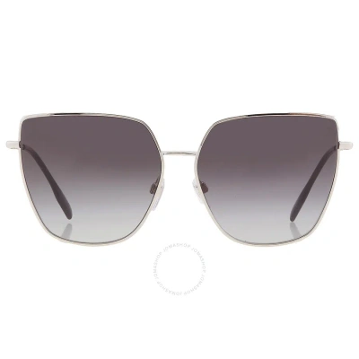 Burberry Alexis Grey Gradient Cat Eye Ladies Sunglasses Be3143 10058g 61 In Grey / Silver